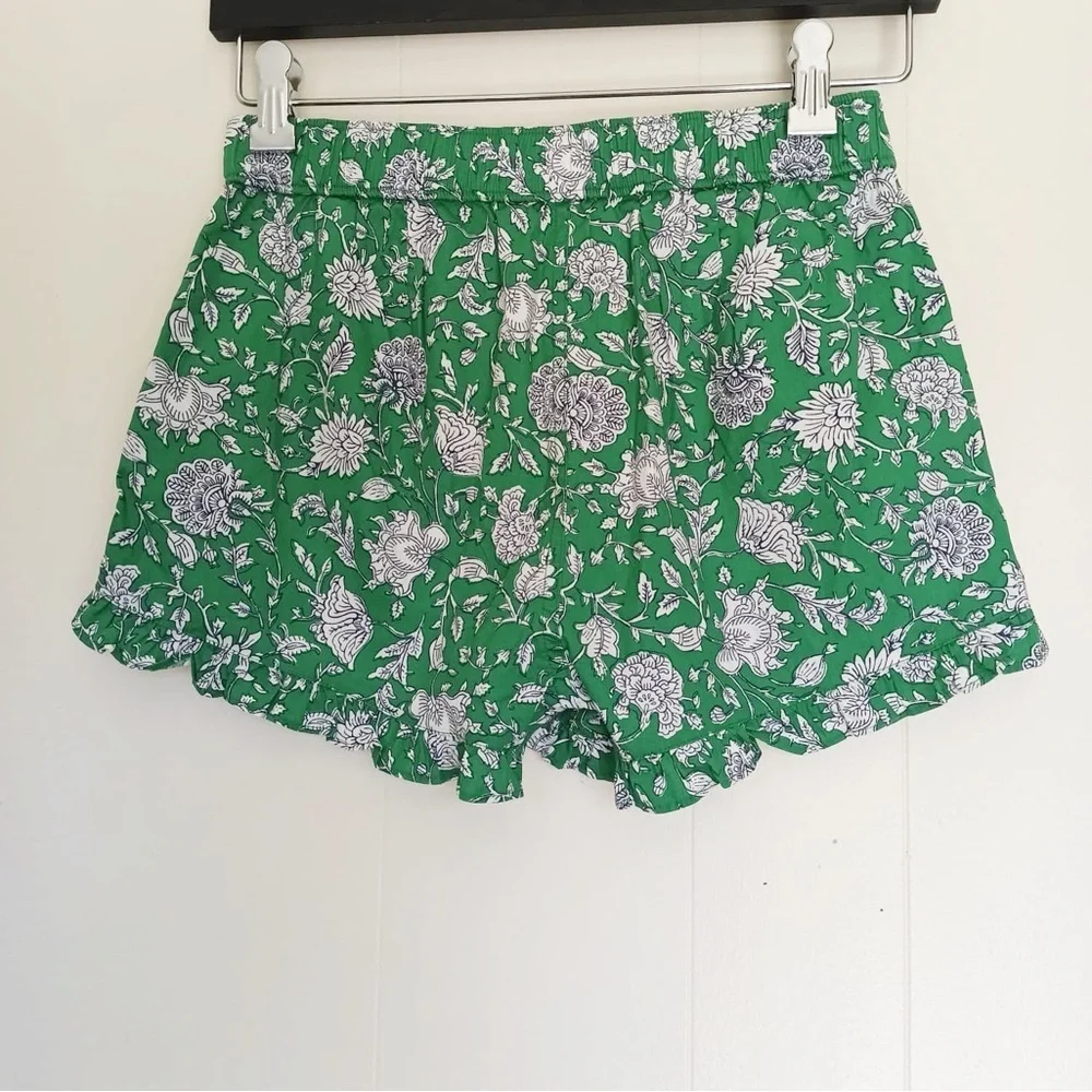 NWT CREWCUTS Green Floral Ruffle Pocket Shorts Girls 12 - Picture 4 of 7